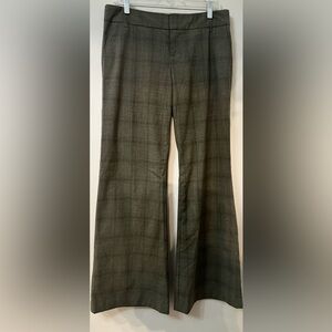 GAP Men's Charcoal Plaid Dress Pants 10 Long stretch
